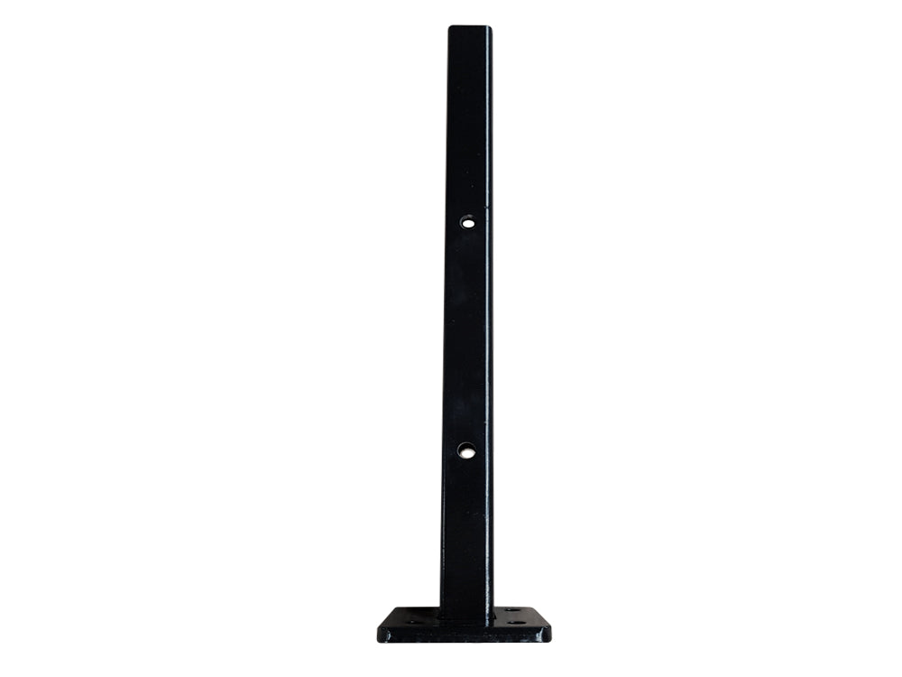 KAHRS WPC Zaun Pfostenträger zum Aufdübeln für Alu-Pfosten, schwarz beschichtet, inkl. Schrauben