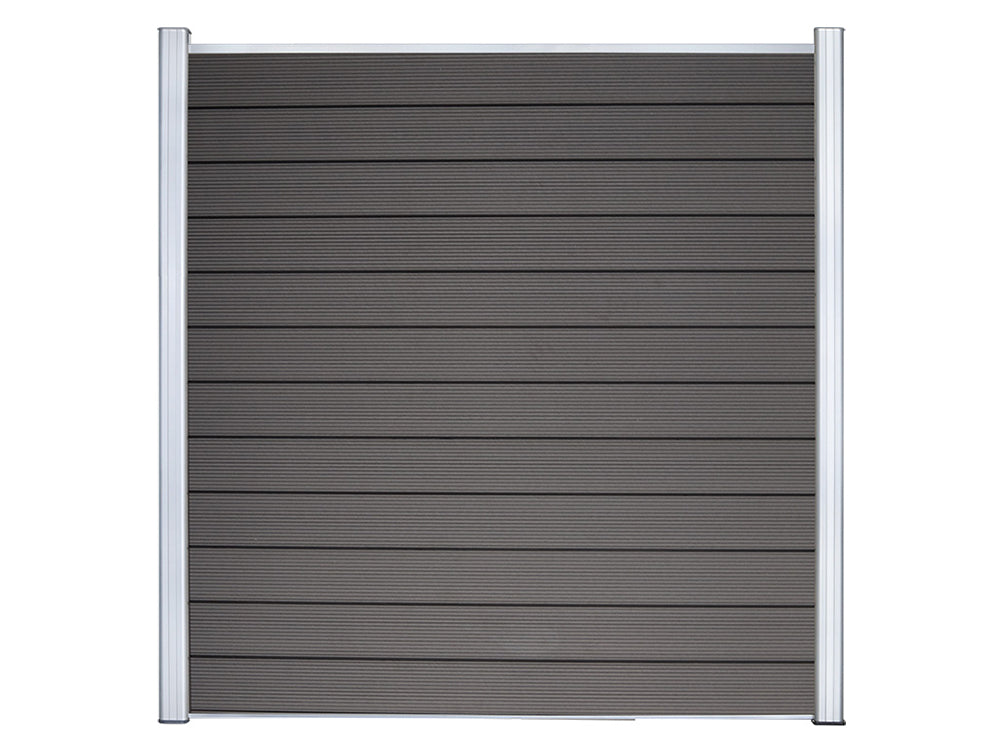 KAHRS WPC Sichtschutzzaun Gartenzaun Lübeck 180x180 cm - verschiedene Farben (Silber)