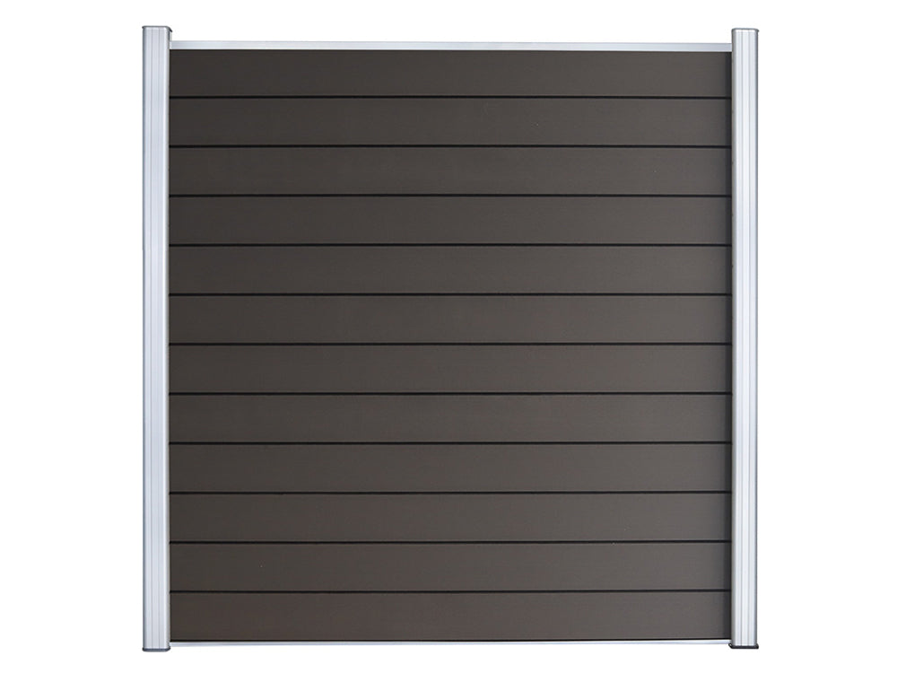 KAHRS WPC Sichtschutzzaun Gartenzaun Lübeck 180x180 cm - verschiedene Farben (Silber)