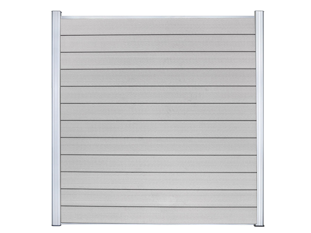 KAHRS WPC Sichtschutzzaun Gartenzaun Lübeck 180x180 cm - verschiedene Farben (Silber)