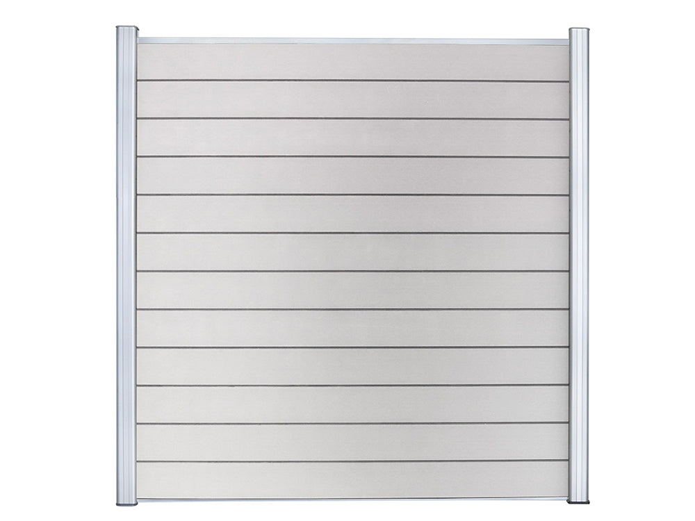 KAHRS WPC Sichtschutzzaun Gartenzaun Lübeck 180x180 cm - verschiedene Farben (Silber)