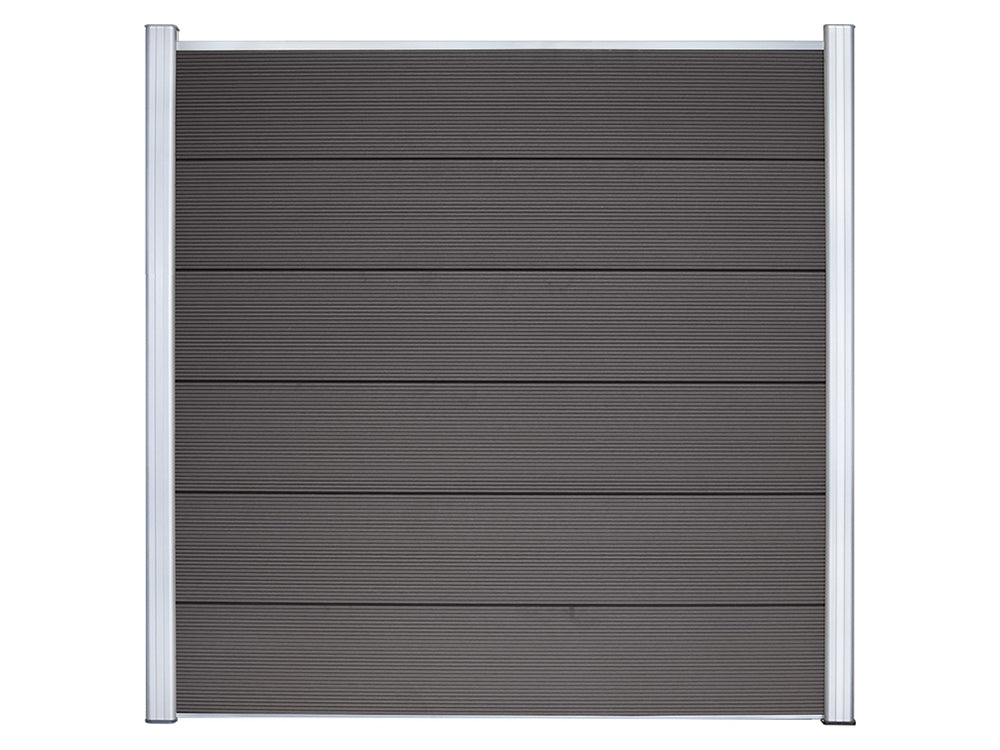 KAHRS WPC Sichtschutzzaun Gartenzaun Lübeck XL 180x180 cm - verschiedene Farben (Silber)