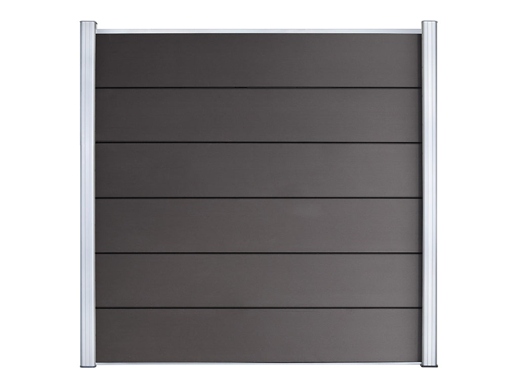 KAHRS WPC Sichtschutzzaun Gartenzaun Lübeck XL 180x180 cm - verschiedene Farben (Silber)