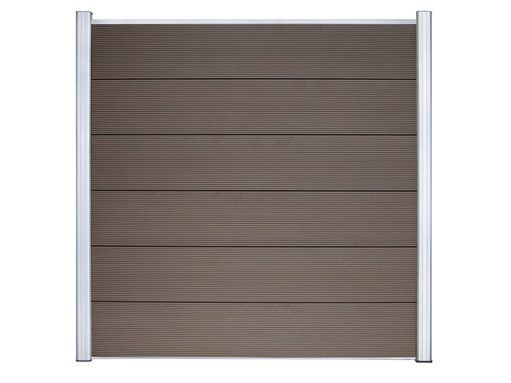 KAHRS WPC Sichtschutzzaun Gartenzaun Lübeck XL 180x180 cm - verschiedene Farben (Silber)