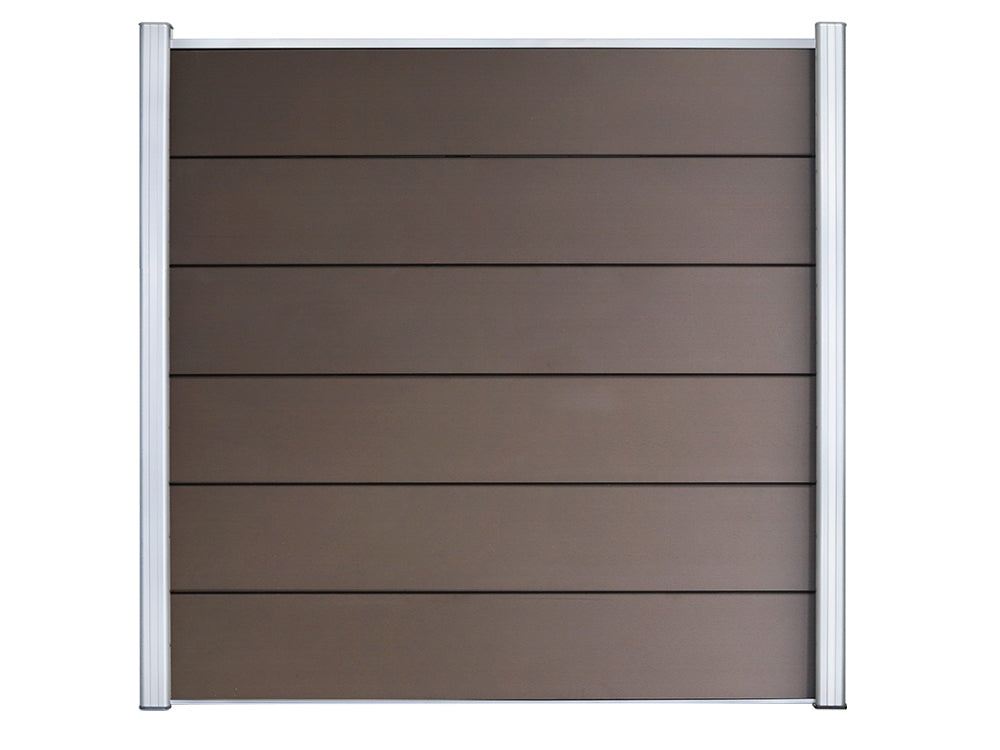 KAHRS WPC Sichtschutzzaun Gartenzaun Lübeck XL 180x180 cm - verschiedene Farben (Silber)