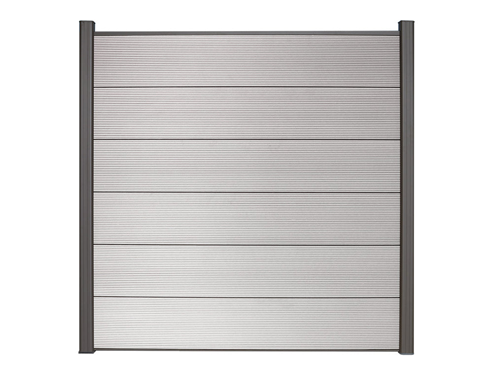 KAHRS WPC Sichtschutzzaun Gartenzaun Lübeck XL 180x180 cm - verschiedene Farben (Anthrazit)