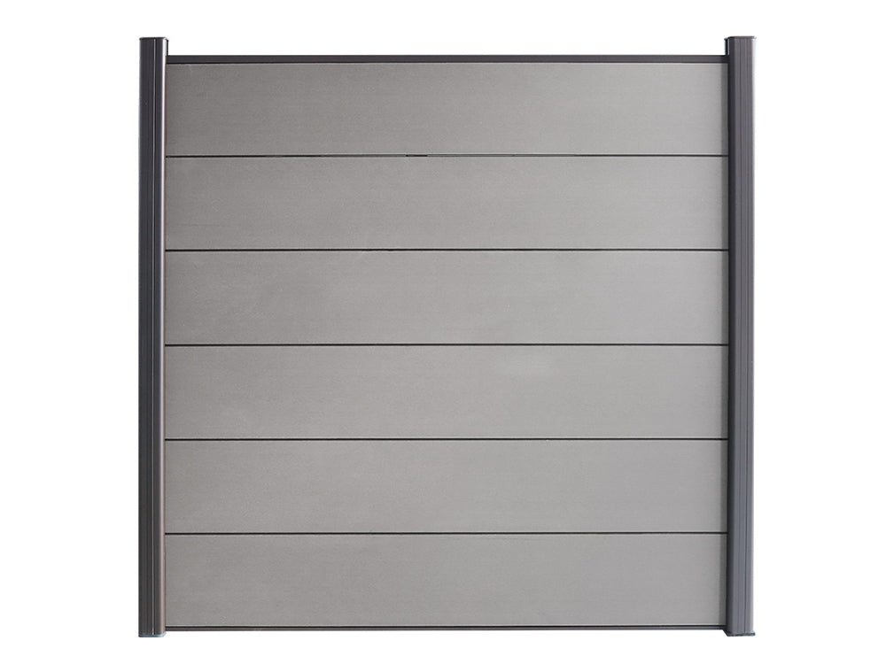 KAHRS WPC Sichtschutzzaun Gartenzaun Lübeck XL 180x180 cm - verschiedene Farben (Anthrazit)