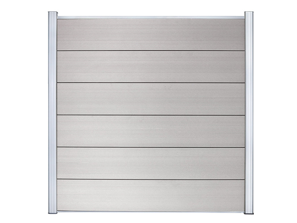 KAHRS WPC Sichtschutzzaun Gartenzaun Lübeck XL 180x180 cm - verschiedene Farben (Silber)
