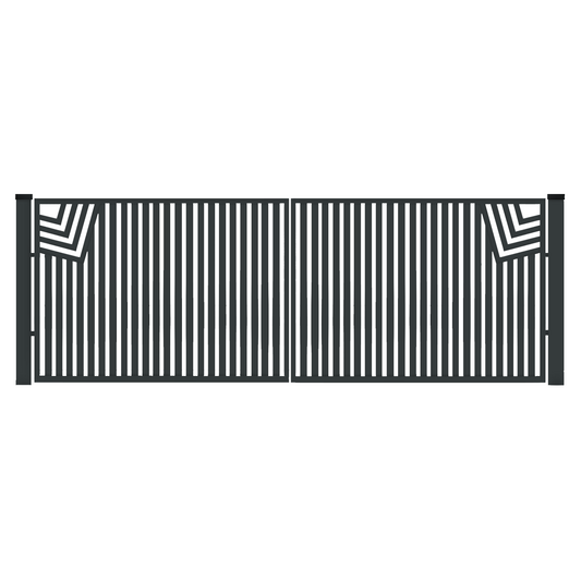 Gartentor - 2‑flügelig - Lamellen Classic