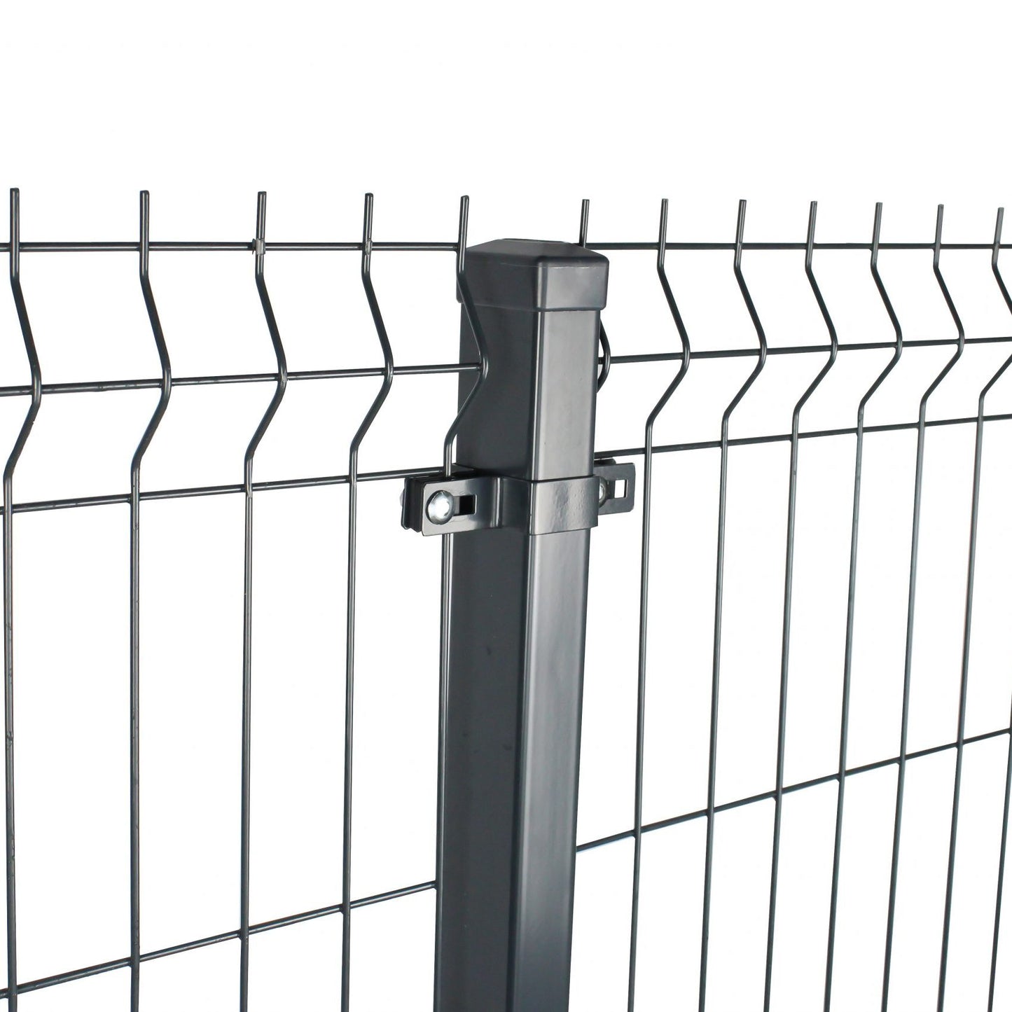 Einstabmattenzaun / Stabmattenzaun 4mm - Komplettset - mit Zaunpfosten und Schellen