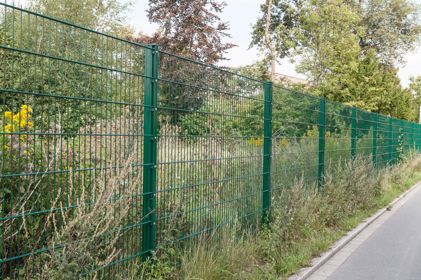 Doppelstabmattenzaun 6/5/6 - Komplettset - mit Abdeckleiste