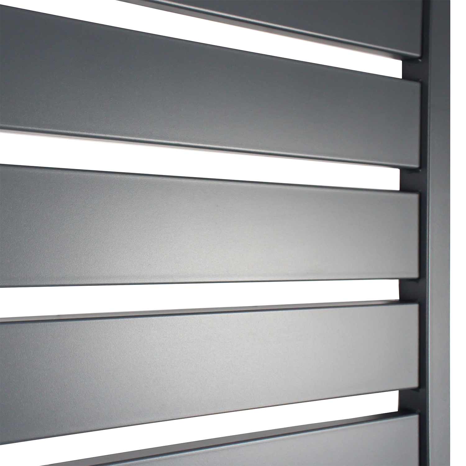 Gartentor Metall mit Lamellen-Design – modernes Metall-Gartentor fuer Sichtschutz und optimale Luftzirkulation